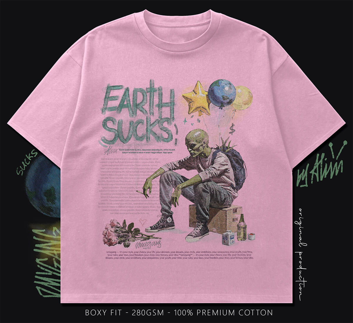 boxy t-shirt (earth-sucks)