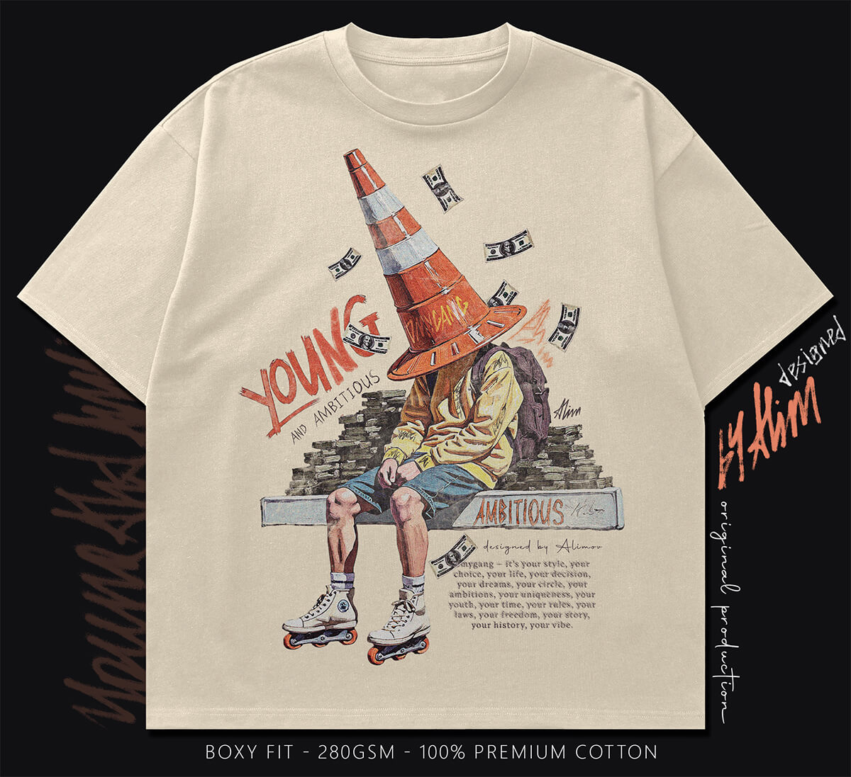 boxy t-shirt (young and ambitious)