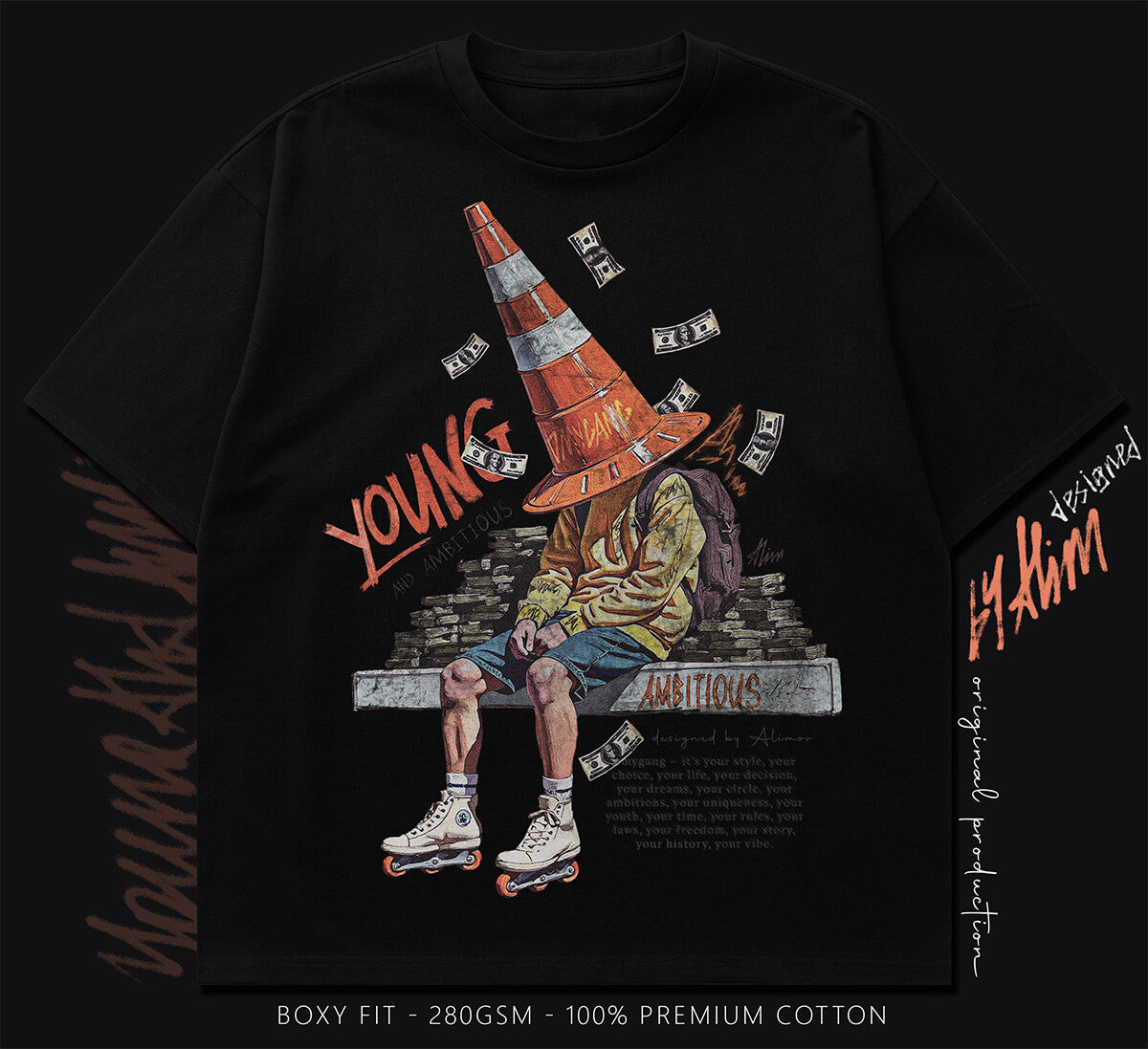 boxy t-shirt (young and ambitious)
