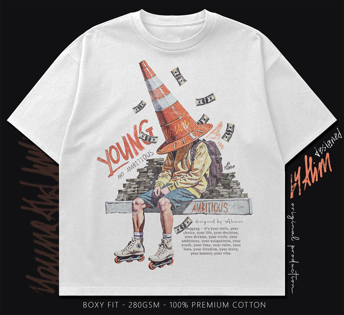 boxy t-shirt (young and ambitious)